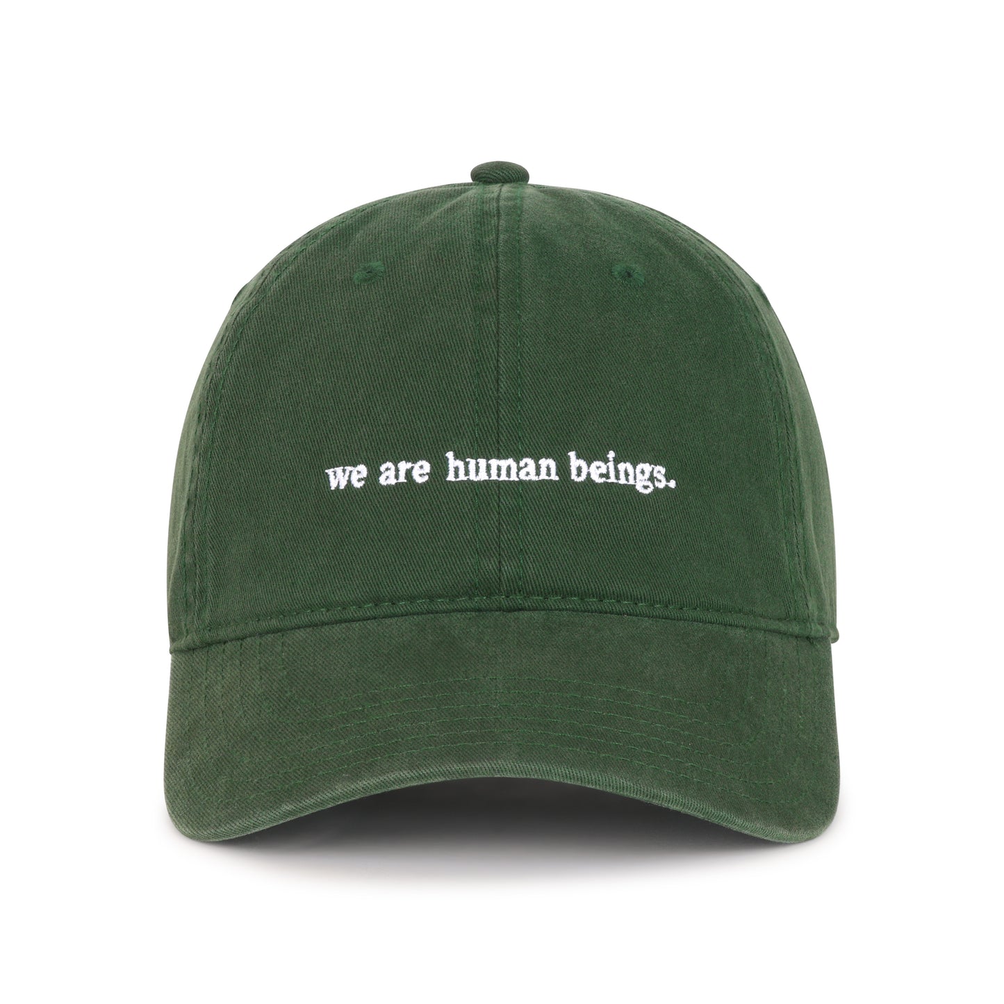typewriter "we are human beings" hats (now available!)